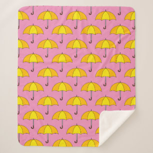 Gelber Regenschirm Sherpadecke