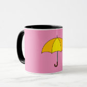 Gelber Regenschirm Tasse (Vorderseite Links)
