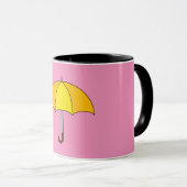 Gelber Regenschirm Tasse (VorderseiteRechts)