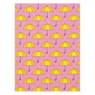 Gelber Regenschirm Tischdecke
