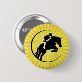 Gelber Reittier Button (Vorne & Hinten)