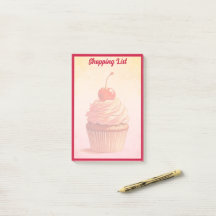 Gelber Rosa Süßer Vintage-Stil Kirsch Cupcake