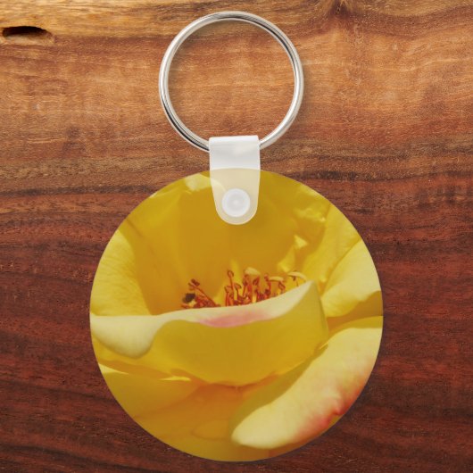 Gelber Rose Schlüsselanhänger (Vorderseite)