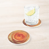 Gelber Rose Untersetzer (Seite)