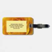 Gelber Rosen-Blumenblatt-Gepäck-Umbau Gepäckanhänger (Rückseite horizontal)