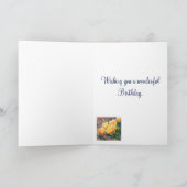 Gelber Rosen-Geburtstag Karte (Innenseite)