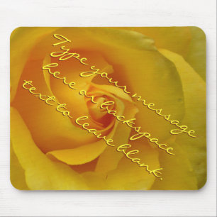 Gelber Rosen-Mausepad Personalisierter Rosen-Mause Mousepad