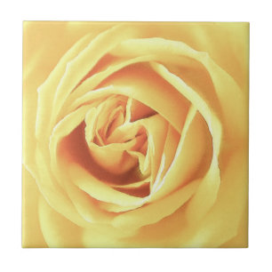 Gelber Rosenaufdruck Fliese