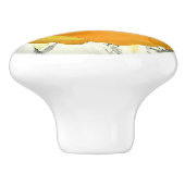 Gelber Rosenbruch Keramikknauf (Seitenansicht)