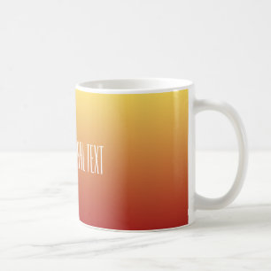 Gelber roter Gradient individuell gestaltete Text- Kaffeetasse
