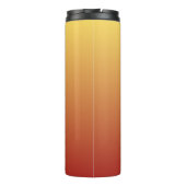 Gelber Roter Gradient, kundenspezifischer Monogram Thermosbecher (Rückseite)