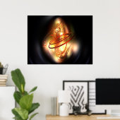 Gelber Roter Schimmer Poster (Heimbüro)