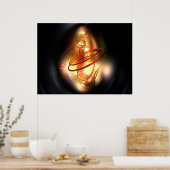 Gelber Roter Schimmer Poster (Küche)