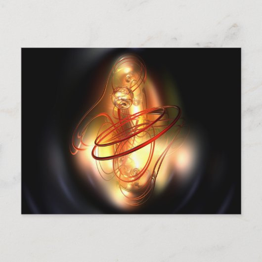 Gelber Roter Schimmer Postkarte (Vorderseite)