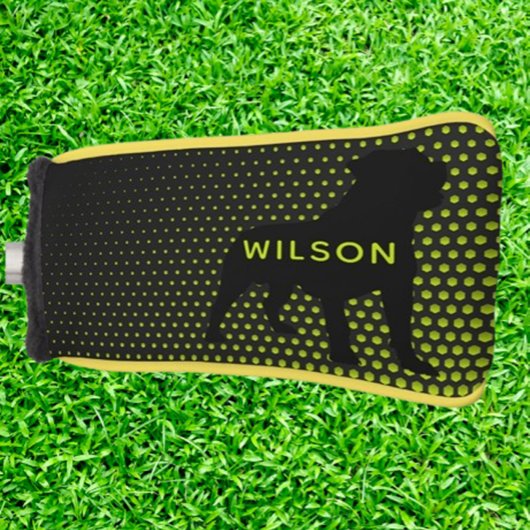 GELBER Rottweiler PUTTER Golfkopfabdeckung Golf Headcover