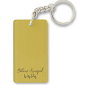 Gelber Rumped Warbler Bird-Malername Schlüsselanhänger