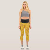 gelber Sand Capri Leggings (Vorderseite)