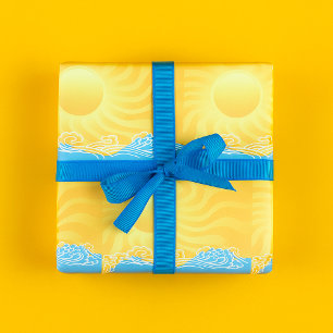 Gelber Sand und Ozean Geschenkpapier