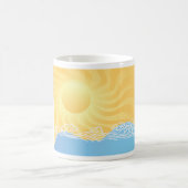 Gelber Sand und Ozean Kaffeetasse (Mittel)