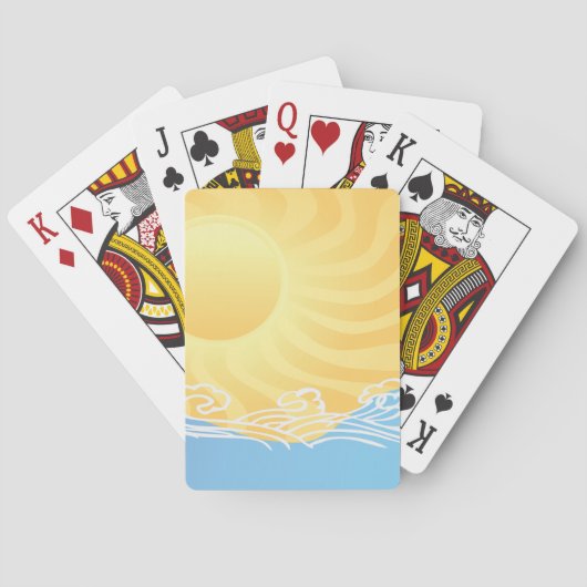 Gelber Sand und Ozean Spielkarten (Rückseite)