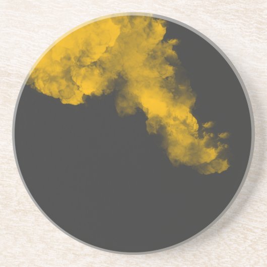 Gelber Sandstein-Untersetzer mit einzigartiger Tex Getränkeuntersetzer (Vorne)