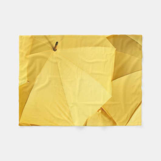 Gelber Schirm Fleecedecke (Vorderseite (Horizontal))