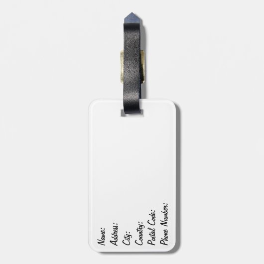 Gelber Schirm Gepäckanhänger (Rückseite vertikal)