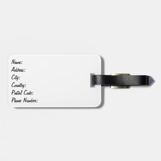 Gelber Schirm Gepäckanhänger (Rückseite horizontal)