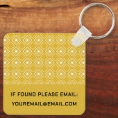Gelber Schlüsselanhänger mit Monogramm (Rückseite)