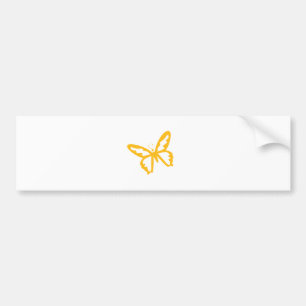 Gelber Schmetterling Autoaufkleber
