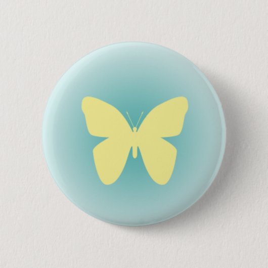 Gelber Schmetterling Button (Vorderseite)