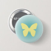Gelber Schmetterling Button (Vorne & Hinten)