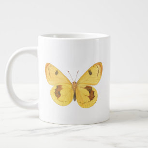 Gelber Schmetterling - Elegantes Vintage-Fine-Art- Jumbo-Tasse