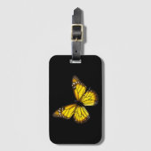 Gelber Schmetterling Gepäckanhänger (Vorderseite Vertikal)