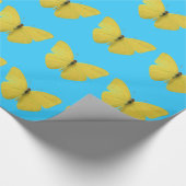 Gelber Schmetterling Geschenkpapier (Ecke)