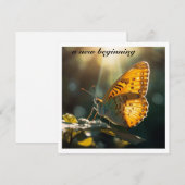Gelber Schmetterling im Sonnenlicht anpassbar Einladung (Vorne/Hinten)
