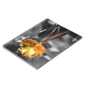 Gelber Schmetterling Orchid-Blume Notizblock (Linke Seite)
