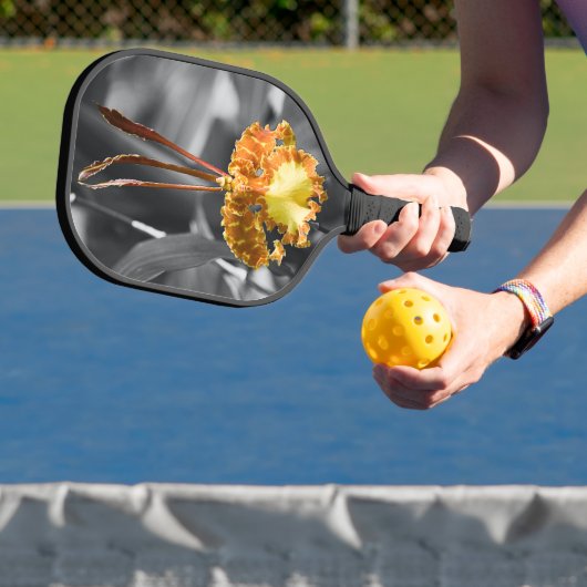 Gelber Schmetterling Orchid-Blume Pickleball Schläger (InSitu)