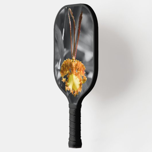 Gelber Schmetterling Orchid-Blume Pickleball Schläger (Links)