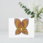 Gelber Schmetterling Postkarte (Stehend Vorderseite)