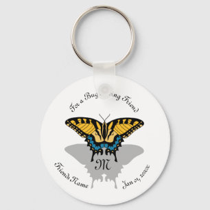 Gelber Schmetterling Schlüsselanhänger