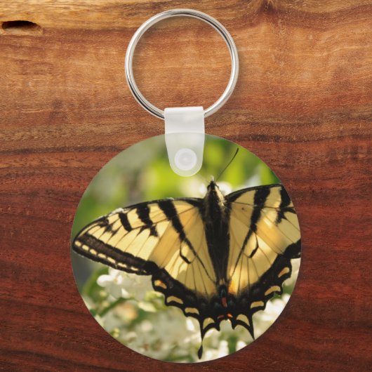 Gelber Schmetterling-Schlüsselanhänger Schlüsselanhänger (Vorderseite)