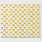Gelber Schmetterlinge Geburtstag Geschenkpapier (Flach)