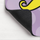 Gelber Schnurrbart, Kurbel Mustache, Stache, Polka Mousepad (Ecke)