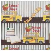 Gelber Schulbus gestreift Stoff (Nahaufnahme)