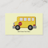 Gelber Schulbus Visitenkarte (Rückseite)