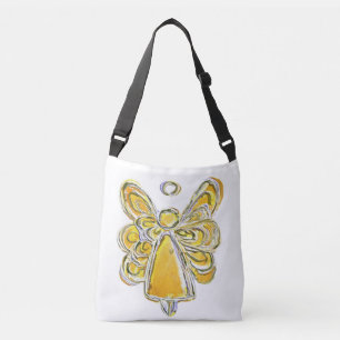 Gelber Schutzengel Handtasche Kunst Umhängetasche