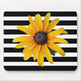 Gelber schwarz-Mit Augen Susan Foto Schwarzer Stre Mousepad