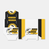 Gelber Schwarz-weißer Abschluss 2025 Benutzerdefin Geschenkschachtel (Ungefaltet)