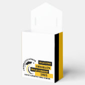 Gelber Schwarz-weißer Abschluss 2025 Benutzerdefin Geschenkschachtel (Geöffnet)